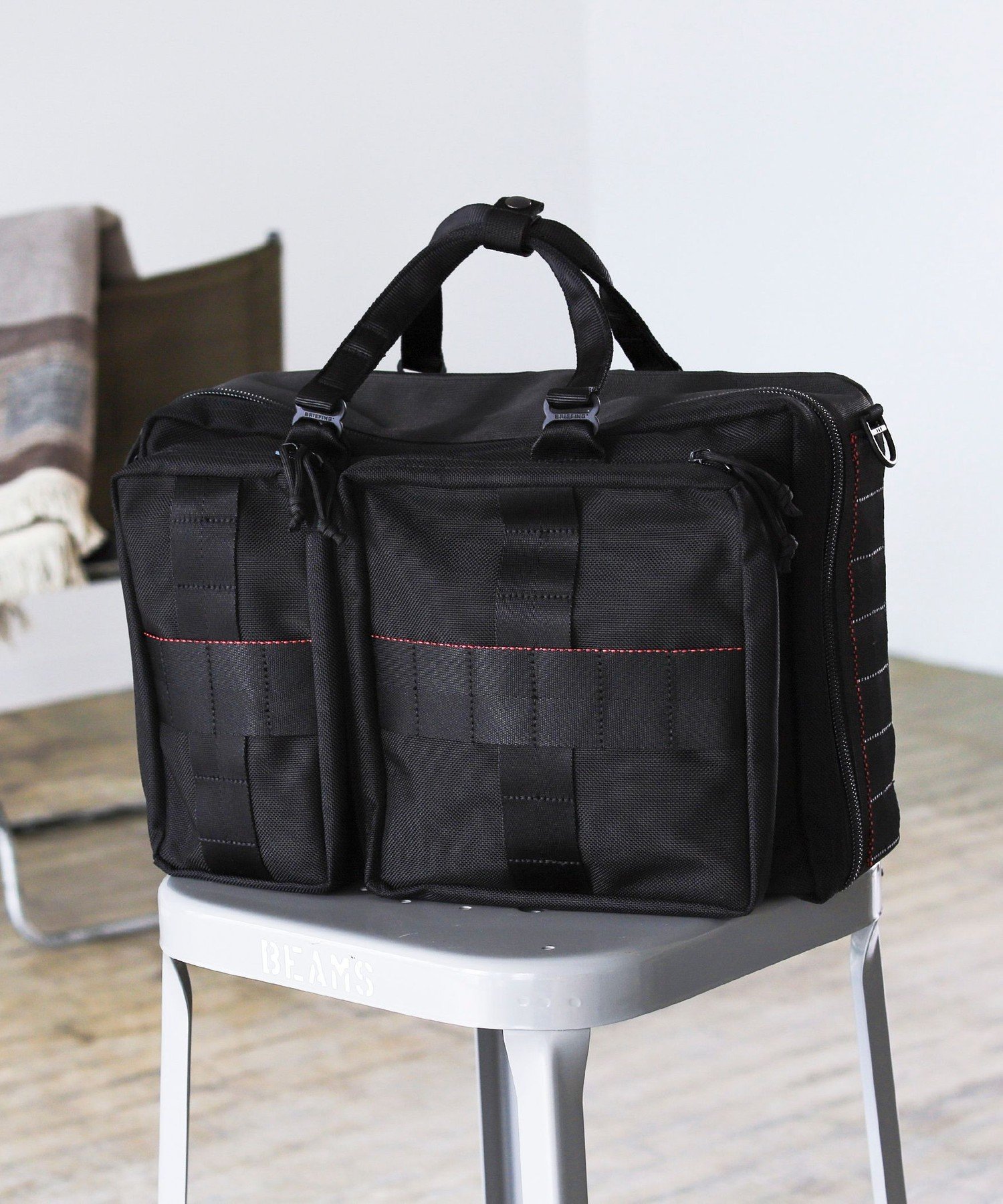 ブリーフケース BEAMS PLUS BRIEFING * BEAMS PLUS / 別注 3WAY BAG ビームス メン バッグ ビジネスバッグ・ブリーフケース ブラック ネイビー【送料無料】