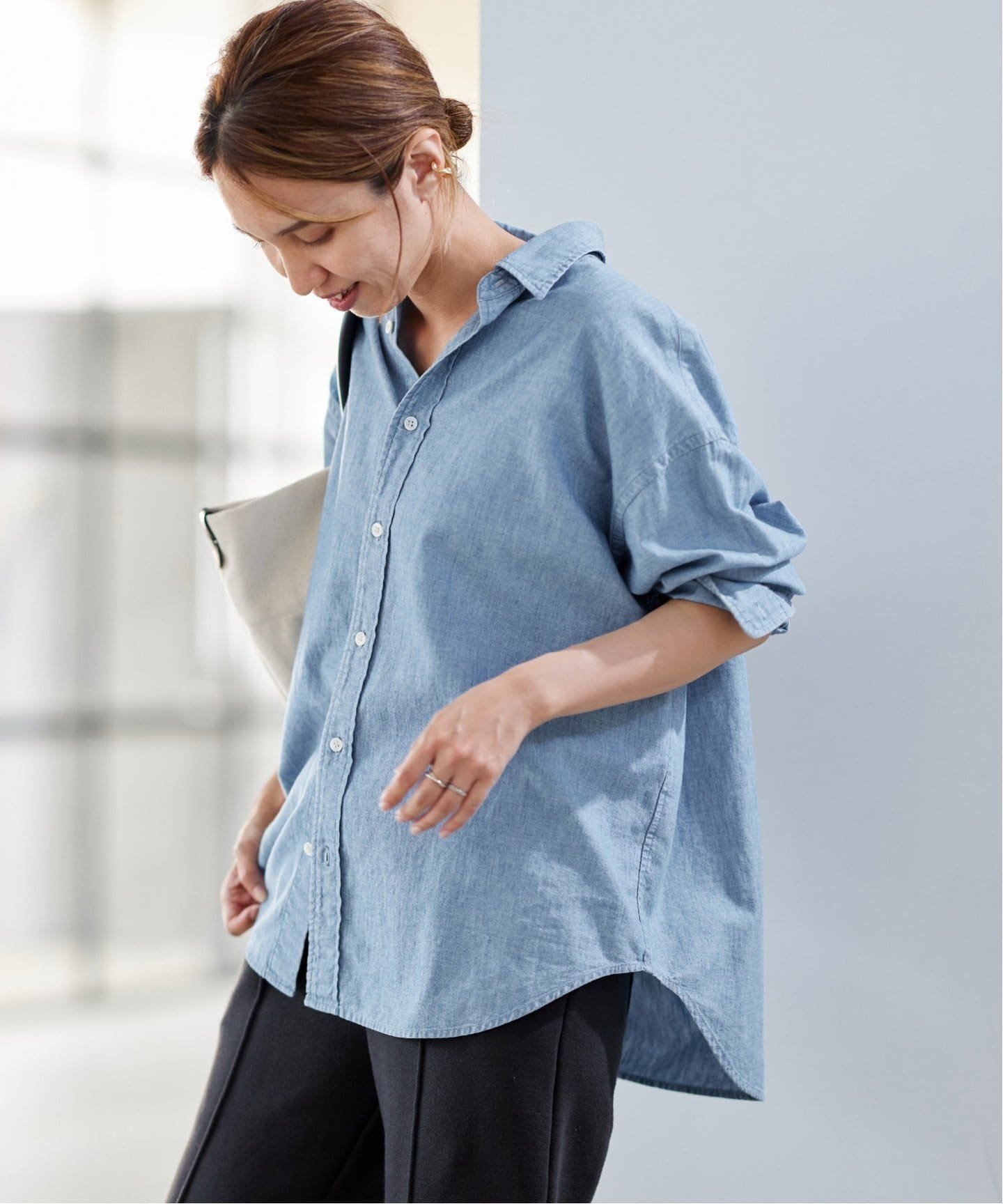 FRAMeWORK ≪追加≫ダンガリーシャツ3 フレームワーク トップス シャツ・ブラウス ブルー【送料無料】のサムネイル