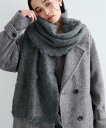 【SALE/70%OFF】VIS ふわふわ毛混シャギーストール ビス ファッション雑貨 マフラー・ストール・ネックウォーマー グレー ピンク