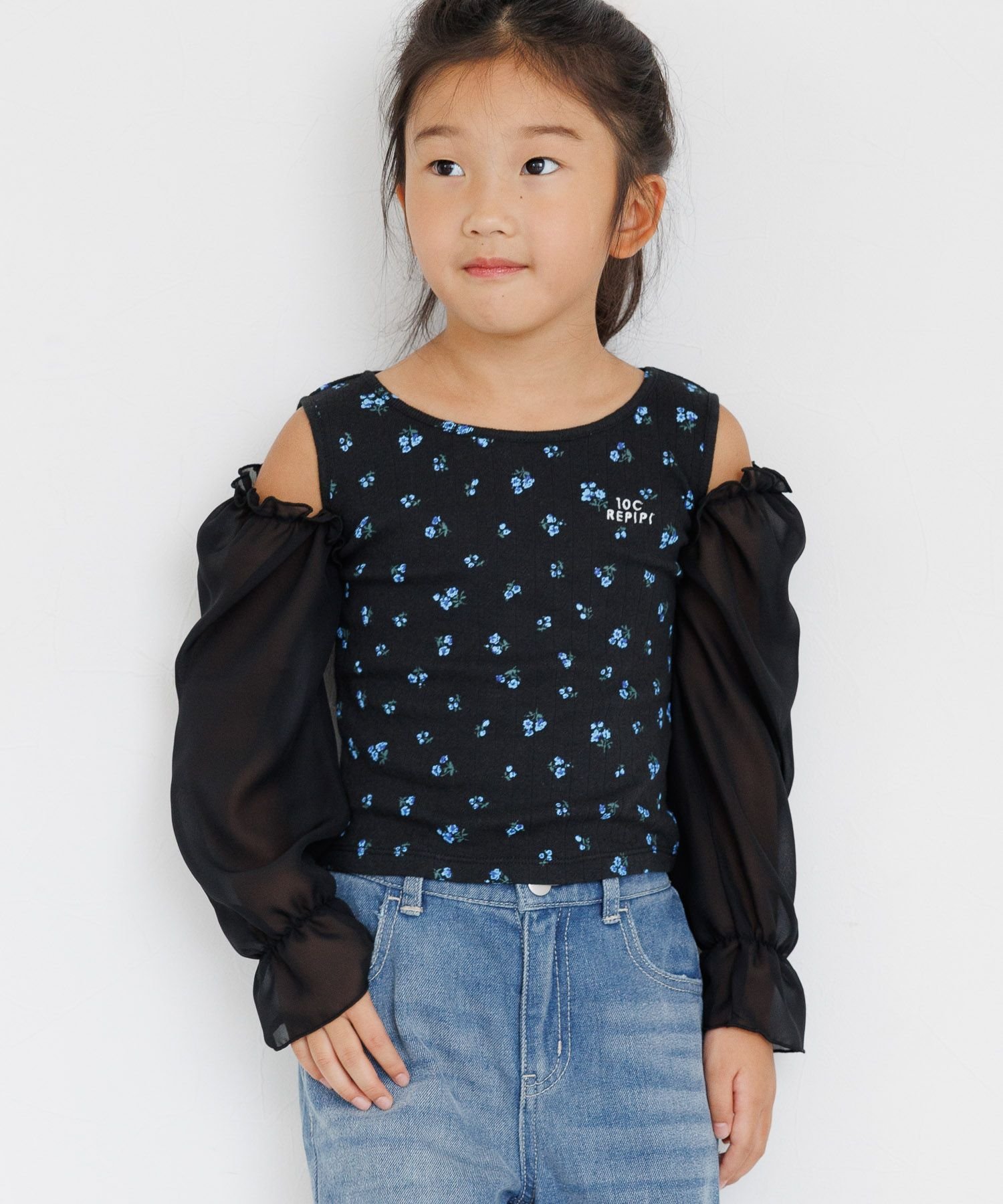 【SALE／40%OFF】10C REPIPI 【10C REPIPI】カタアキCandyスリーブトップス レピピアルマリオ トップス カットソー・Tシャツ ブラック ブルー ホワイト