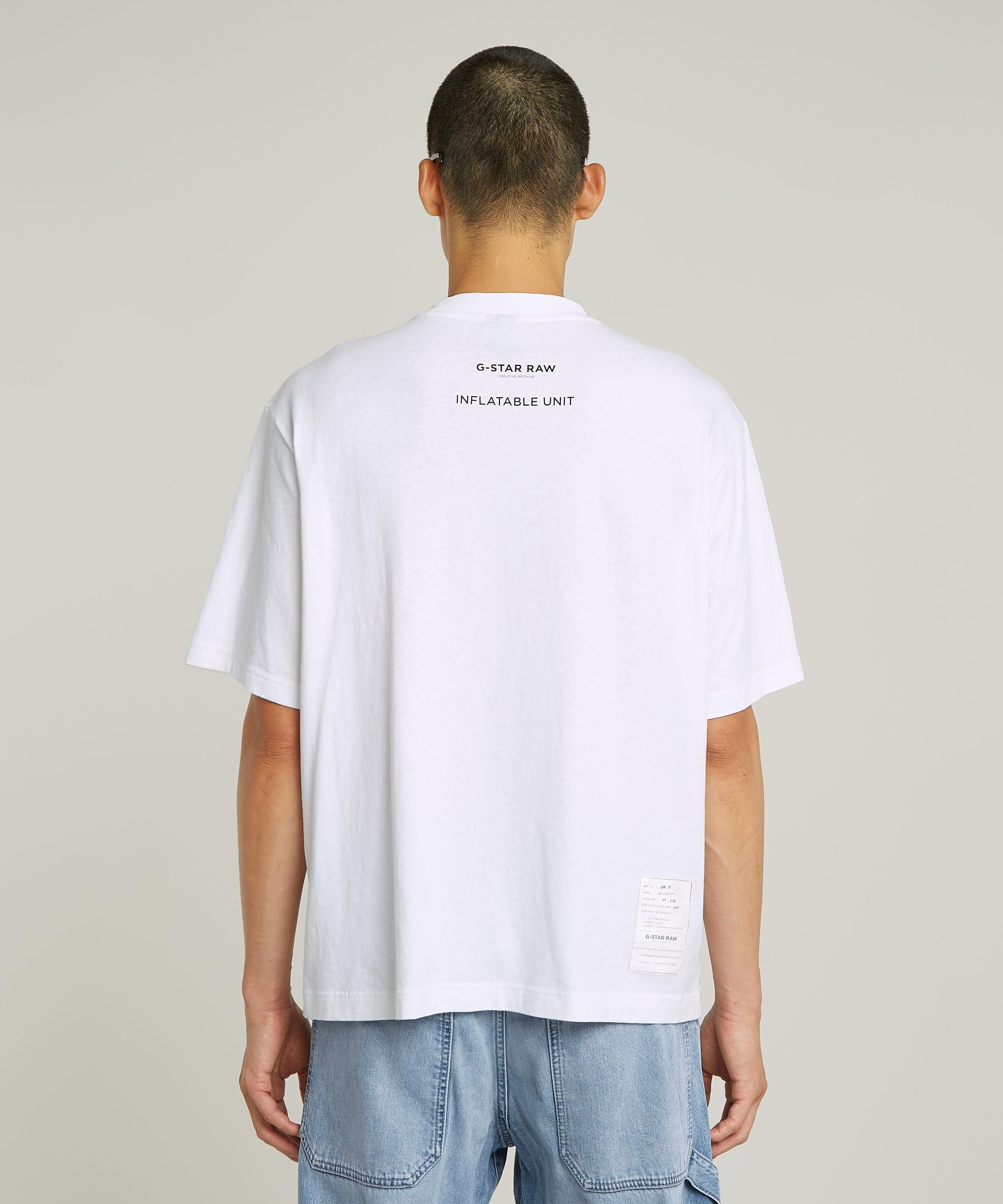 【公式ショップ】ARCHIVE PRINT BOXY T-SHIRT/アーカイブプリントボクシーフィットTシャツ ジースターロゥ トップス カットソー・Tシャツ ホワイト