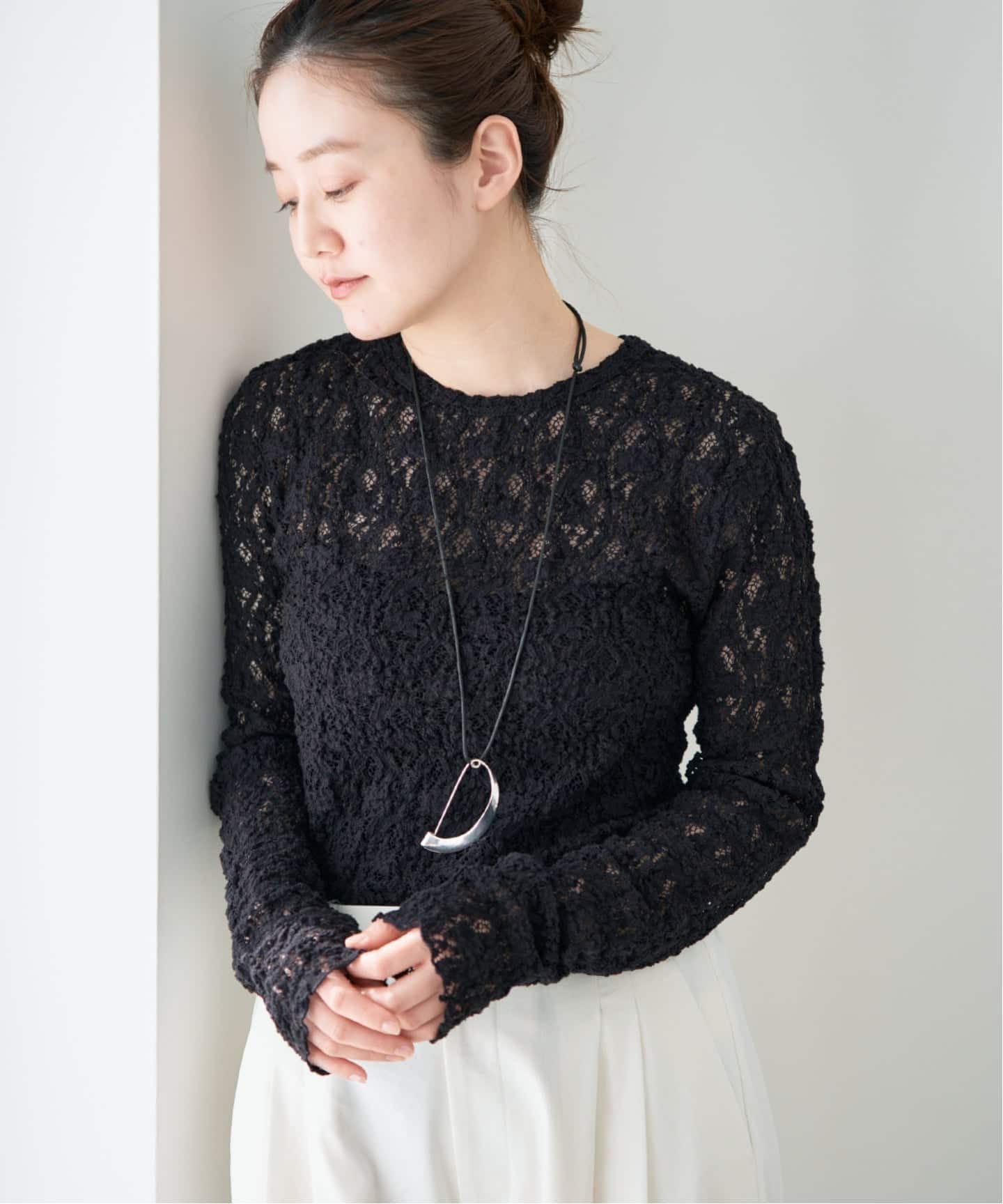 IENA×Naoko Tsuji レース Tブラウス ブラック 新品】イエナ IENA×Naoko Tsuji レース Tブラウス トップス - メルカリ