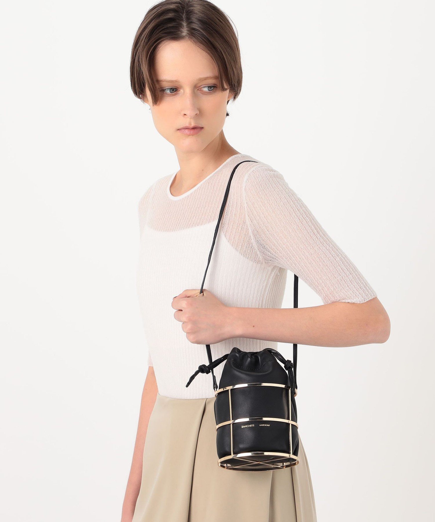 【SALE／40%OFF】TOMORROWLAND GOODS ZANCHETTI B ショルダーバッグ トゥモローランド バッグ ショルダーバッグ レッド ブラック【送料無料】