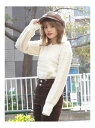 【SALE/50%OFF】dazzlin スカシボーダーバックリボントップス ダズリン ニット 長袖ニット ホワイト ブラウン ベージュ