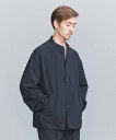 ユナイテッドアローズ BEAUTY&YOUTH UNITED ARROWS 360°MASTER バンドカラー コーチジャケット - セットアップ対応 ストレッチ ウォッシャブル マルチ機能 - ビューティー＆ユース　ユナイテッドアローズ ジャケット・アウター その他のジャケット・アウター ネイビー ブラック ベー【送料無料】