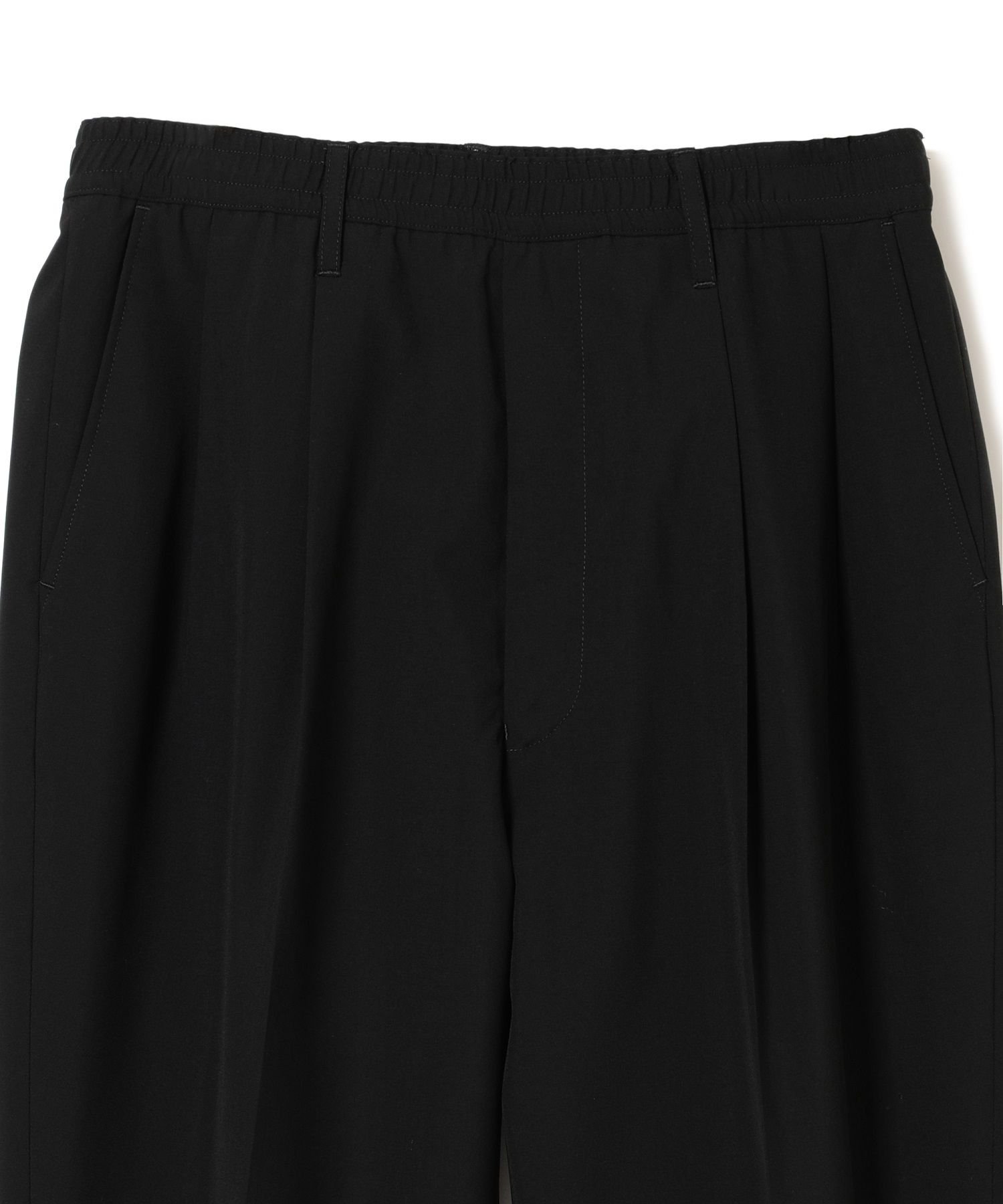 N.HOOLYWOOD COMPILE WIDE TAPERED EASY SLACKS エヌ．ハリウッド パンツ スラックス・ドレスパンツ ブラック【送料無料】