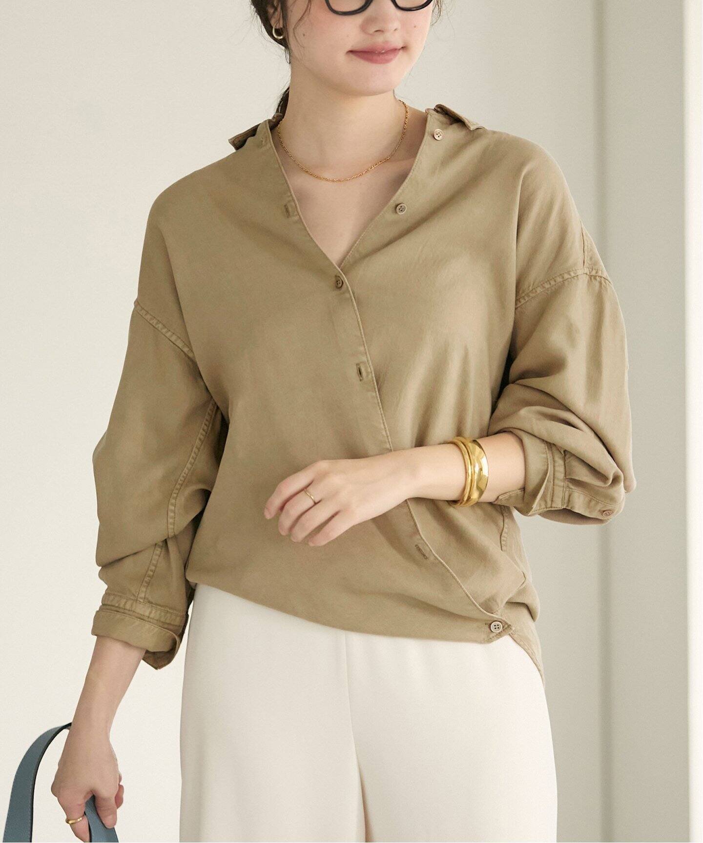 plage SOFT MILI シャツ プラージュ トップス シャツ・ブラウス ベージュ ブラウン【送料無料】のサムネイル