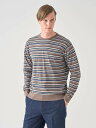 JOHN SMEDLEY マルチボーダー長袖ニットプルオーバー | S4750 | 30G ジョンスメドレー トップス ニット【送料無料】