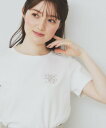 【SALE/20%OFF】index エンブレム刺繍Tシャツ【UV/接触冷感/洗濯機洗い可】 インデックス トップス カットソー・Tシャツ ホワイト グレー ブラック