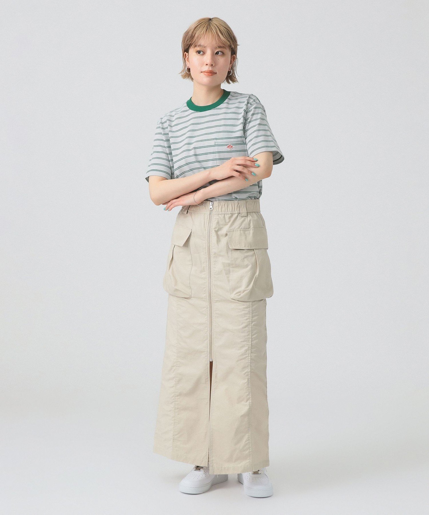 【SALE／50%OFF】Ray BEAMS フロント ジップ カーゴ タイトスカート 25AW ビームス ウイメン スカート その他のスカート ブラック ホワイト【送料無料】