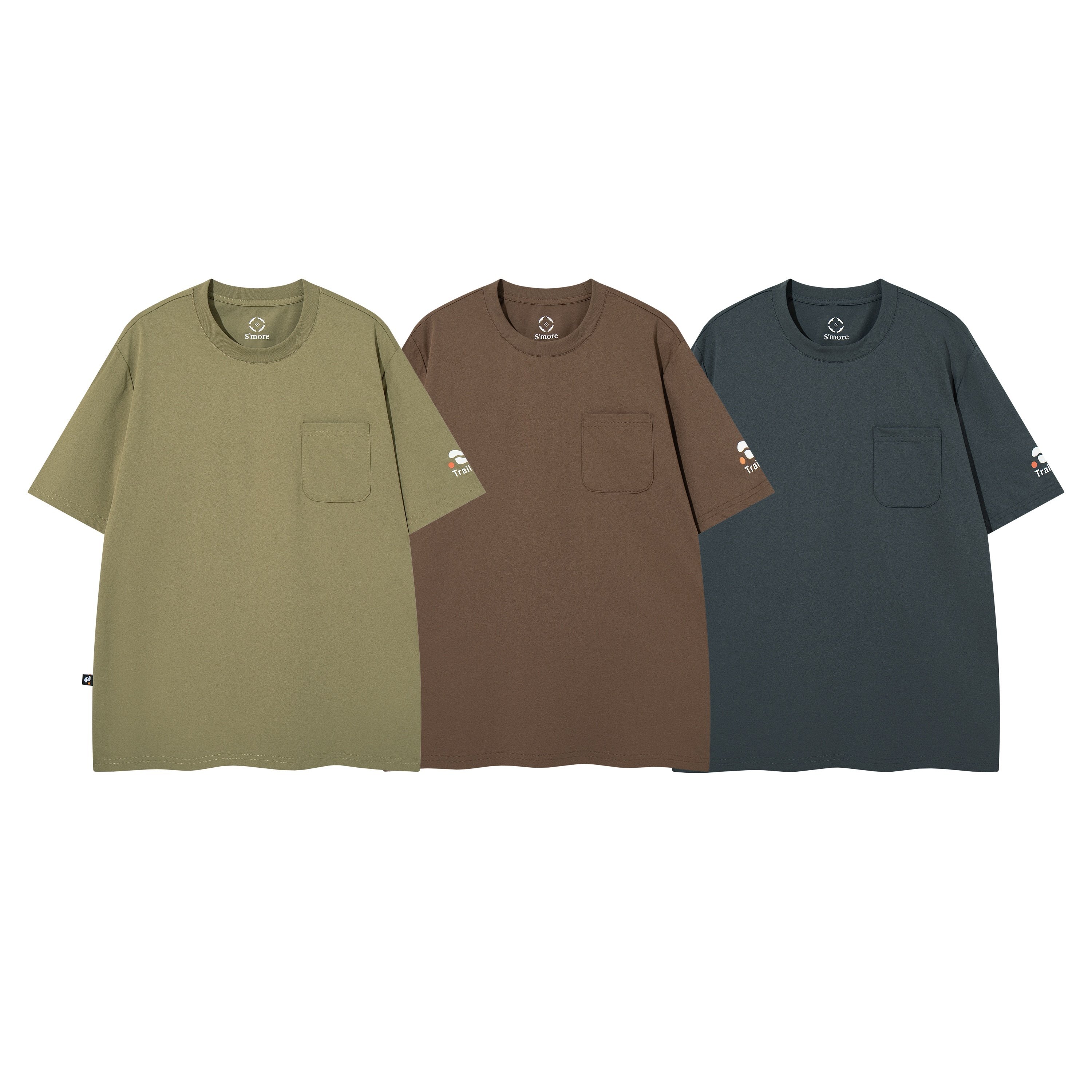 S'more Sorona T-shirt アイモハ トップス カットソー・Tシャツ カーキグリーン ブラウン グレー