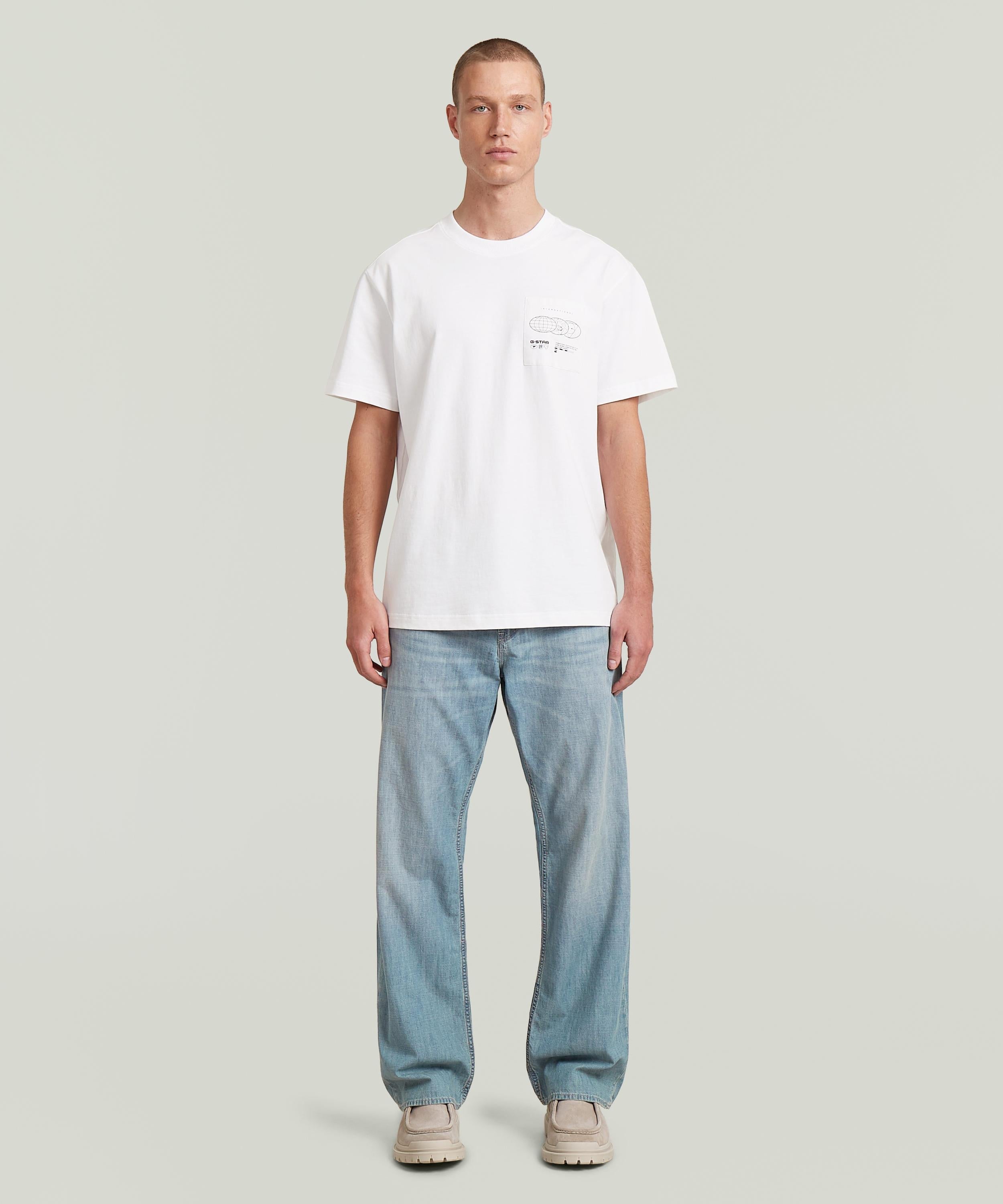 【公式ショップ】Applique Graphic T-Shirt/アップリケグラフィックTシャツ ジースターロゥ トップス カットソー・Tシャツ ホワイト