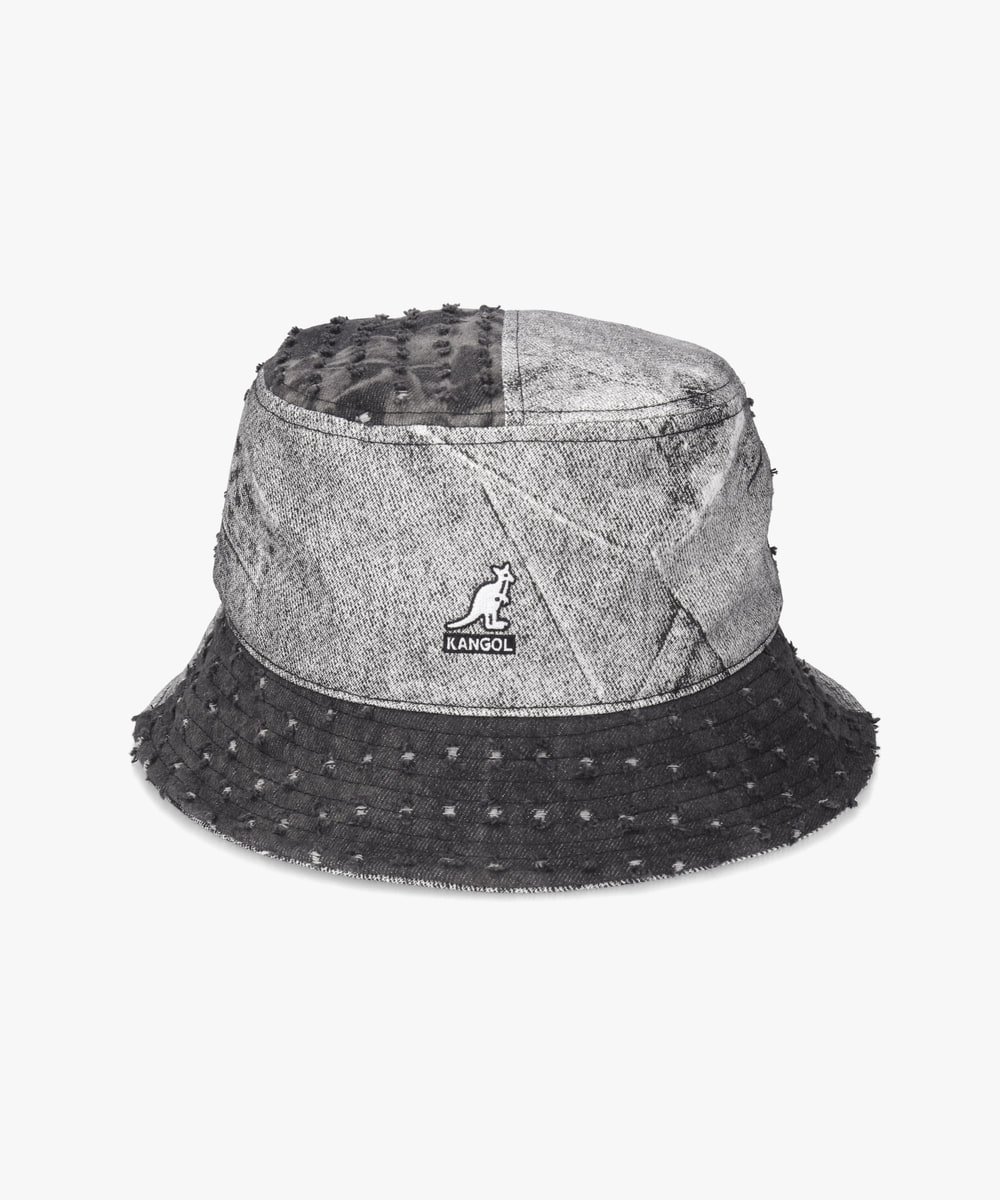 KANGOL KANGOL DENIM MASHUP BUCKET オーバーライド 帽子 ハット ブルー ブラック【送料無料】