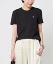 AP STUDIO 【Calvin Klein / カルバン クライン】Compact CK embroidery T-sh エーピーストゥディオ トップス カットソー Tシャツ ブラック ホワイト【送料無料】