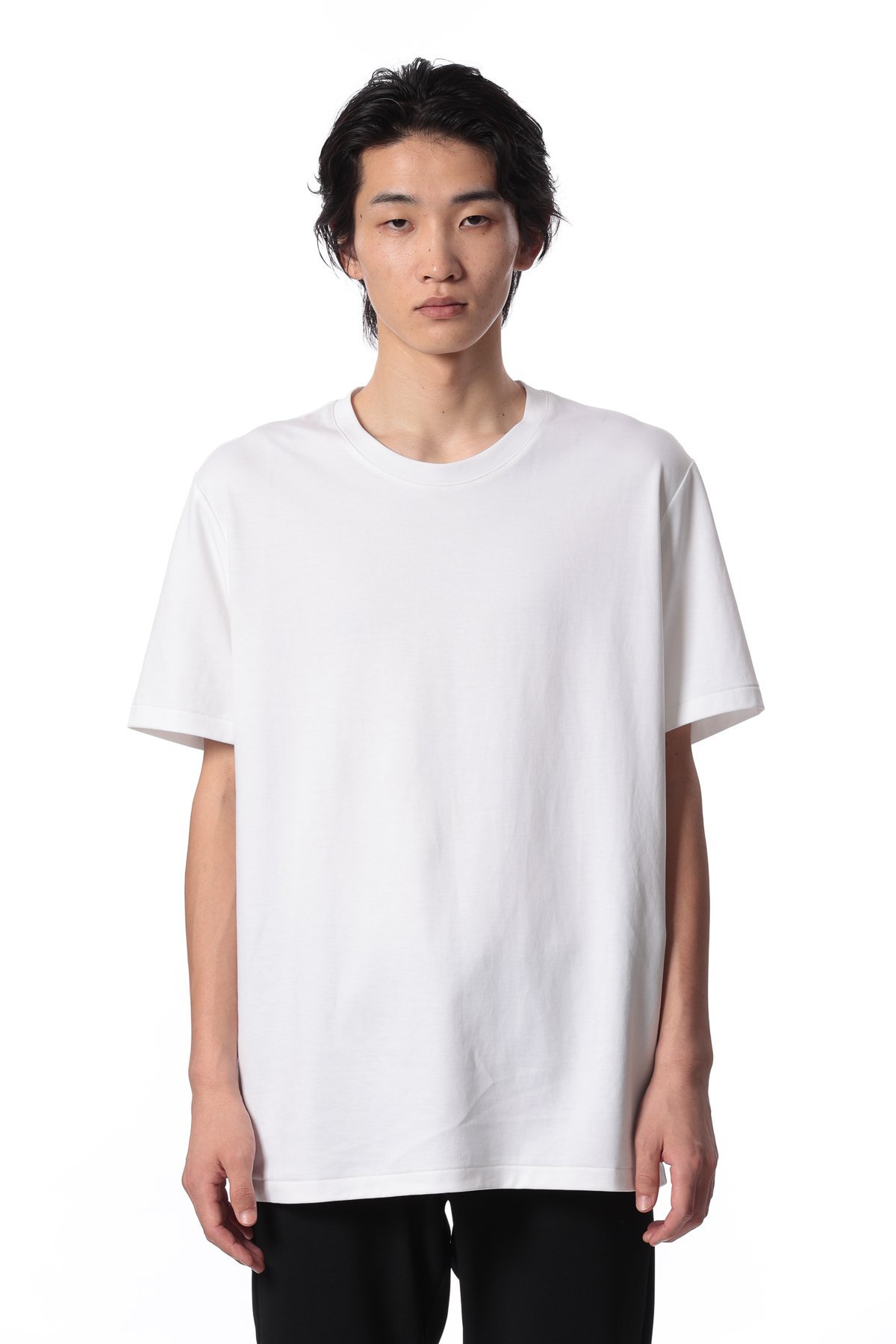 アタッチメント ATTACHMENT コットンダブルフェイス スリムフィットTシャツ S/S アタッチメント トップス カットソー・Tシャツ ホワイト グレー ブラック【送料無料】