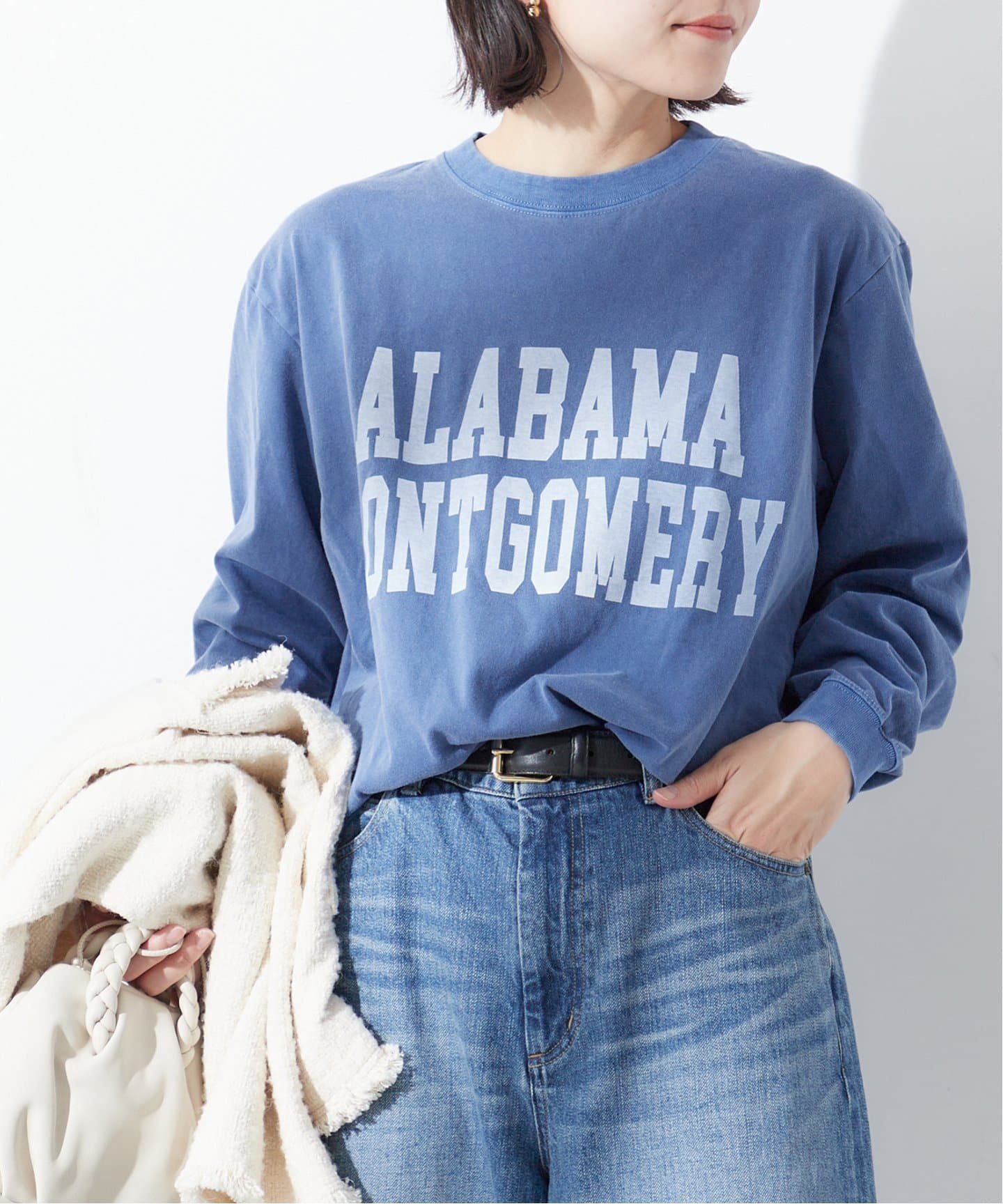 楽天Rakuten FashionJOURNAL STANDARD L'ESSAGE 【ALABAMA】ロゴ ロングスリーブ Tシャツ ジャーナルスタンダード レサージュ トップス カットソー・Tシャツ ホワイト【送料無料】