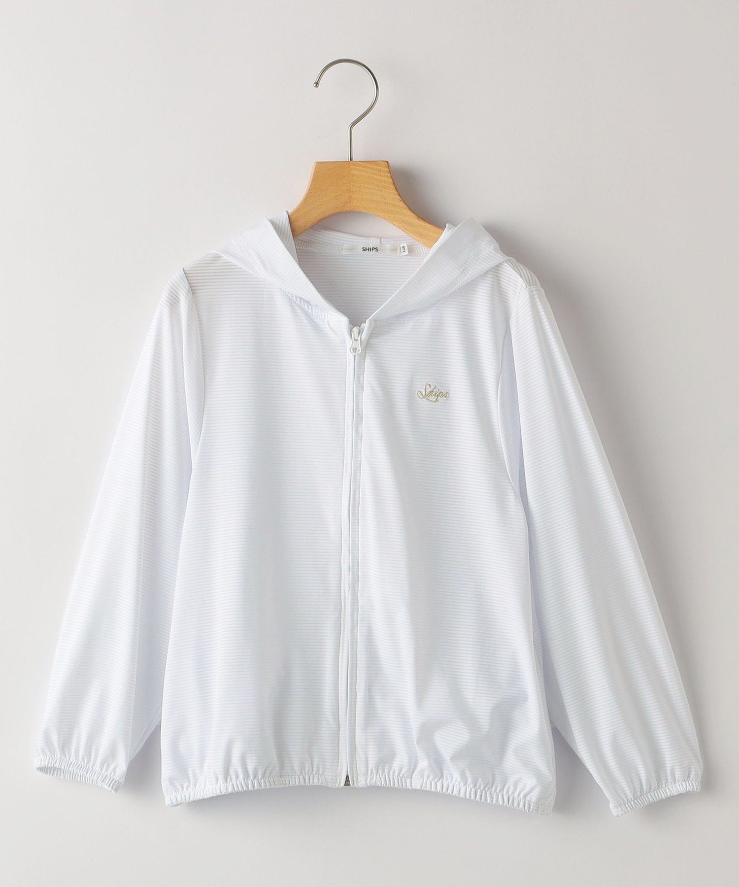 SHIPS KIDS SHIPS KIDS:140~150cm /＜接触冷感/UVカット＞サンシェード フーディー シップス トップス パーカー・フーディー ブルー ホワイト【送料無料】