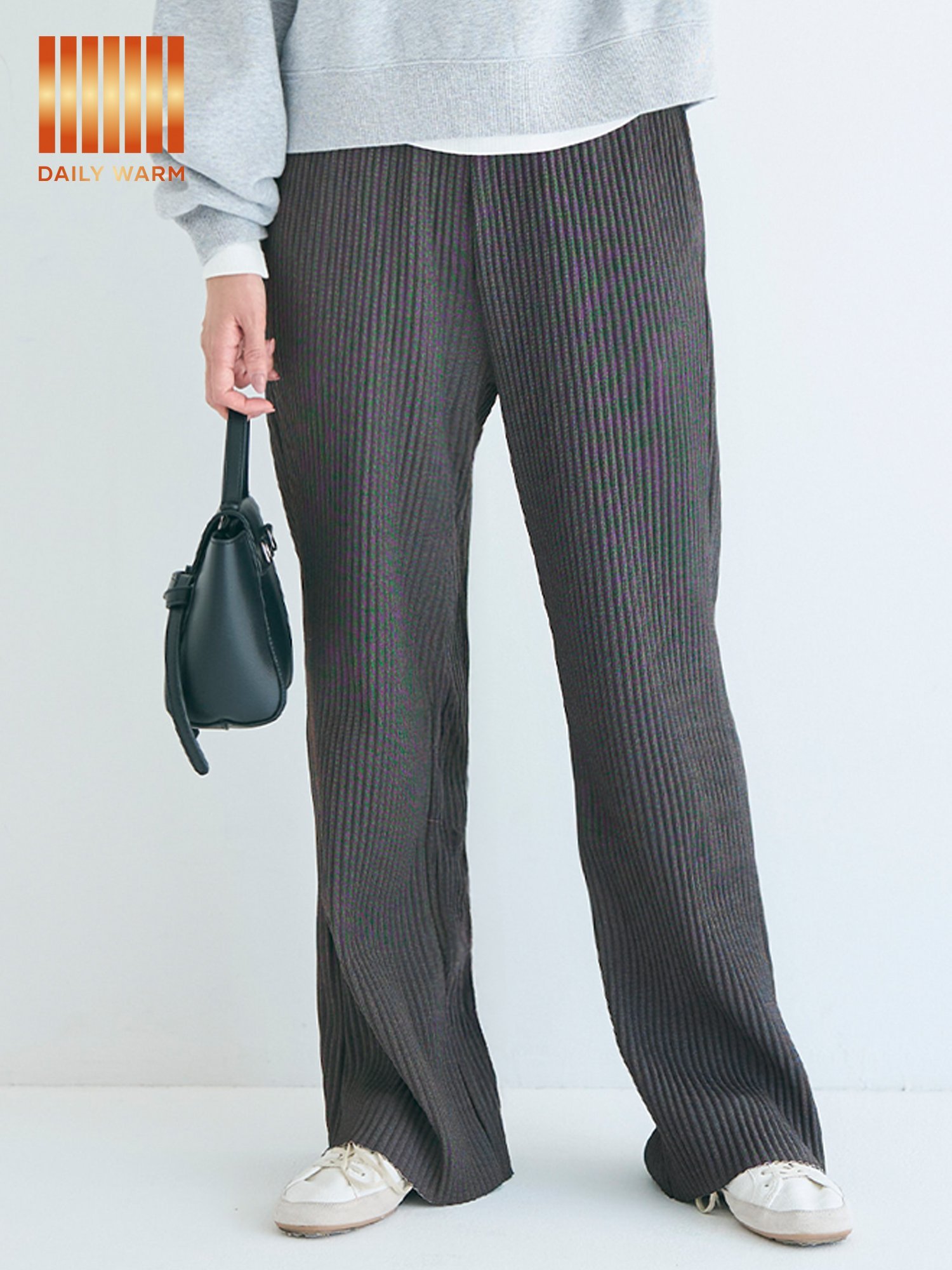 coca 【新色追加】裏起毛ジョーゼットリブパンツ コカ パンツ ジャージ・スウェットパンツ グレー ブラック ブルー ホワイトのサムネイル