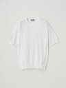 JOHN SMEDLEY 半袖コットンニットTシャツ | KIELL | 30G MODERN FIT ジョンスメドレー トップス ニット ホワイト【送料無料】