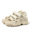 Ray BEAMS 【別注】FILA / DISRUPTOR SD PUFFY ビームス ウイメン シューズ・靴 サンダル ベージュ ブラック【送料無料】