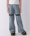 【SALE/20%OFF】10C REPIPI 【10C REPIPI】KneeZIPリボンパンツ レピピアルマリオ パンツ ジーンズ・デニムパンツ ブラック ブルー【送料無料】