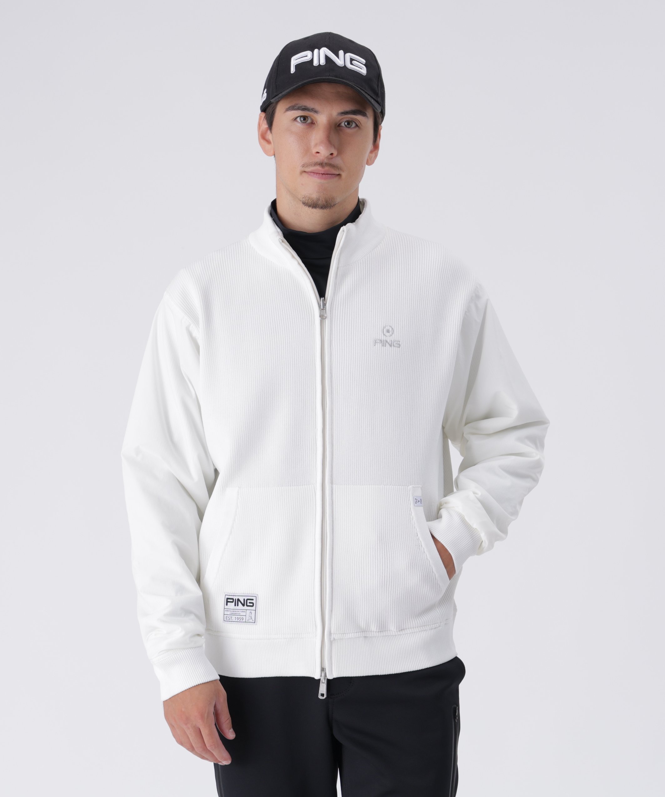 PING APPAREL リバーシブルフルジップニットブルゾン ＜GOLD＞ (MENS) ピン アパレル トップス ニット ..