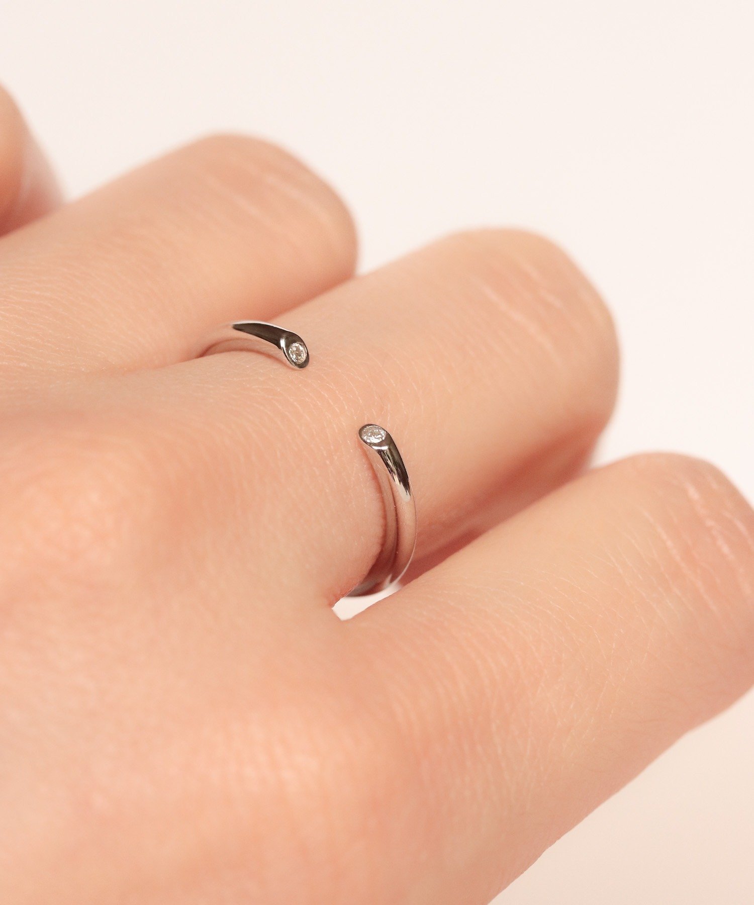 NOIR DE POUPEE silver925 Quiet Shine ダイヤモンド ハグリング ノワールドプーペ  アクセサリー・腕時計 リング・指輪 シルバー