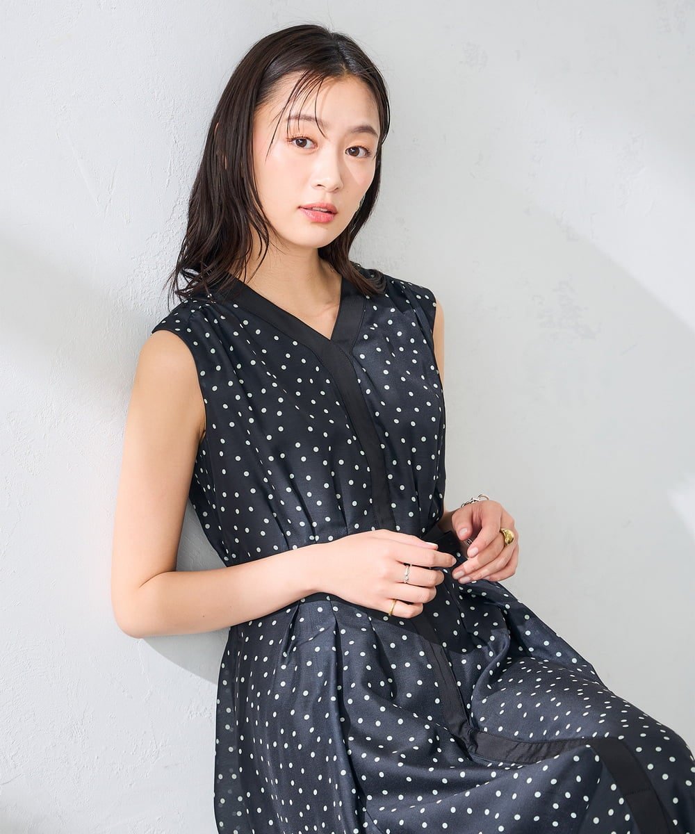 【SALE／19%OFF】a.v.v ベルト付オーガンジーフレアワンピース アー・ヴェ・ヴェ ワンピース・ドレス ワンピース ブラック ブラウン【送料無料】