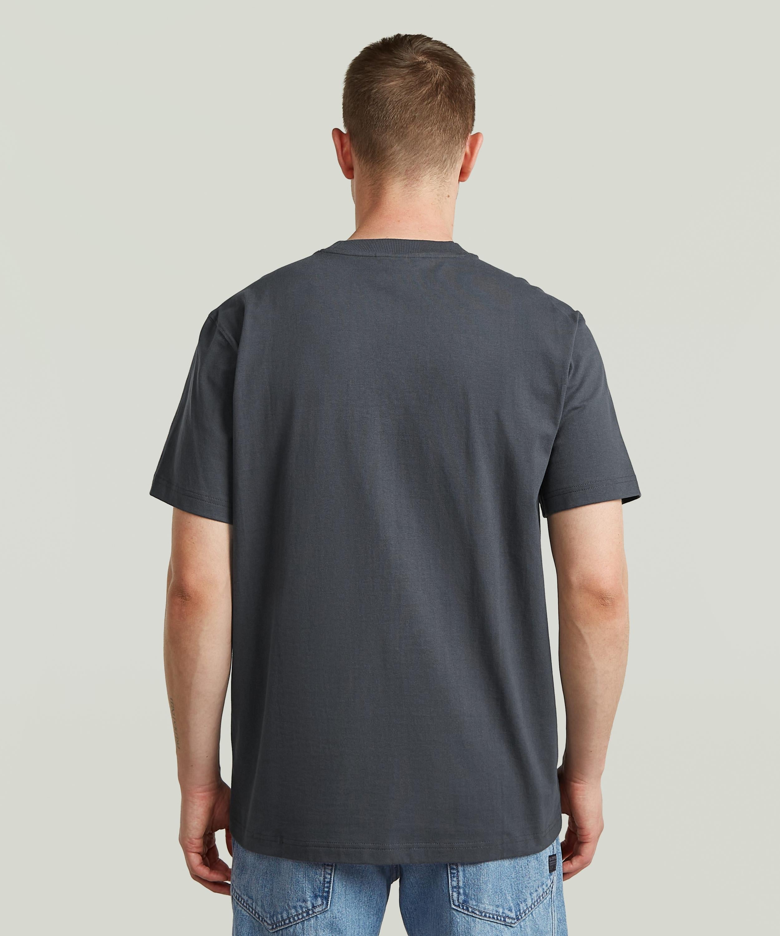 【公式ショップ】Applique Graphic T-Shirt/アップリケグラフィックTシャツ ジースターロゥ トップス カットソー・Tシャツ ネイビー