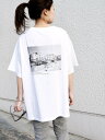 SHIPS WOMEN 《一部追加予約》* オーガニックコットン フォト ショート スリーブ TEE 24SS ◆ シップス トップス カットソー・Tシャツ ホワイト ベージュ カーキ ブラウン【送料無料】