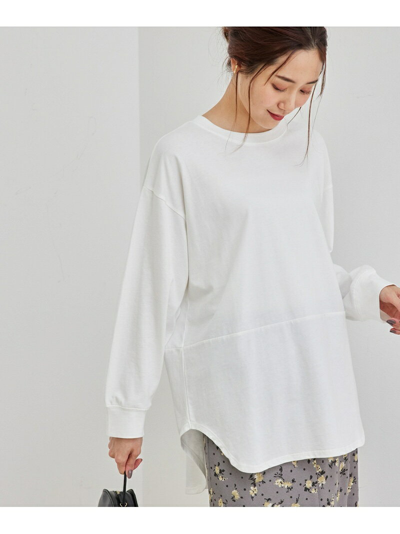 【SALE／20%OFF】ROPE' PICNIC 【ORGABITS】フロント切替ロングTシャツ ロペピクニック カットソー カットソーその他 ホワイト