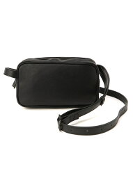 PATRICK STEPHAN PATRICK STEPHAN / Leather shoulder bag 'double zip' ダブルジップ レザー ショルダーバッグ パトリック ステファン バッグ ショルダーバッグ ブラック【送料無料】