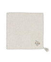 【SALE/50%OFF】Francfranc イニシャル ハンカチタオル フラワー A フランフラン ファッション雑貨 ハンカチ・ハンドタオル グレー