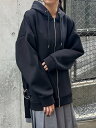 【SALE/60%OFF】NICOLE CLUB サイドベルトパーカー ニコル クラブ トップス パーカー・フーディー ホワイト ブラック
