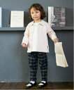 【SALE/40%OFF】petit main チェックストレッチテーパードパンツ ナルミヤオンライン パンツ ジャージ・スウェットパンツ グレー ネイビー ベ...