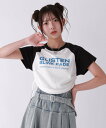 【SALE/20%OFF】repipi armario 【綿100%】ラインストーンラグランT レピピアルマリオ トップス カットソー・Tシャツ ブルー ブラッ...