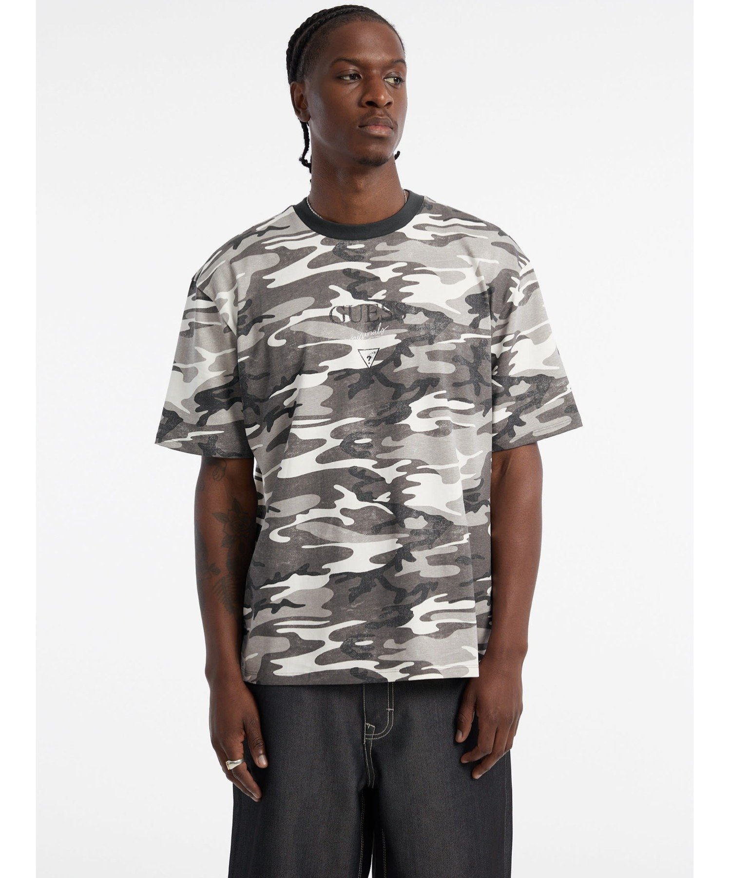【SALE／50%OFF】GUESS Originals GUESS Originals Tシャツ (M)Printed Logo Tee ゲス トップス カットソー・Tシャツ グレー