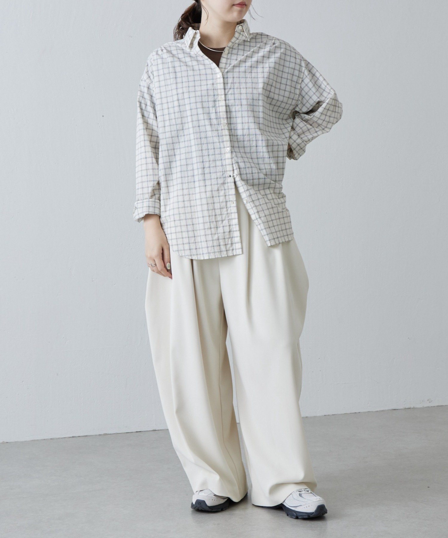 【SALE／10%OFF】BEARDSLEY 《FRIPIER》チェックシャツ ビアズリー トップス シャツ・ブラウス ホワイト【送料無料】