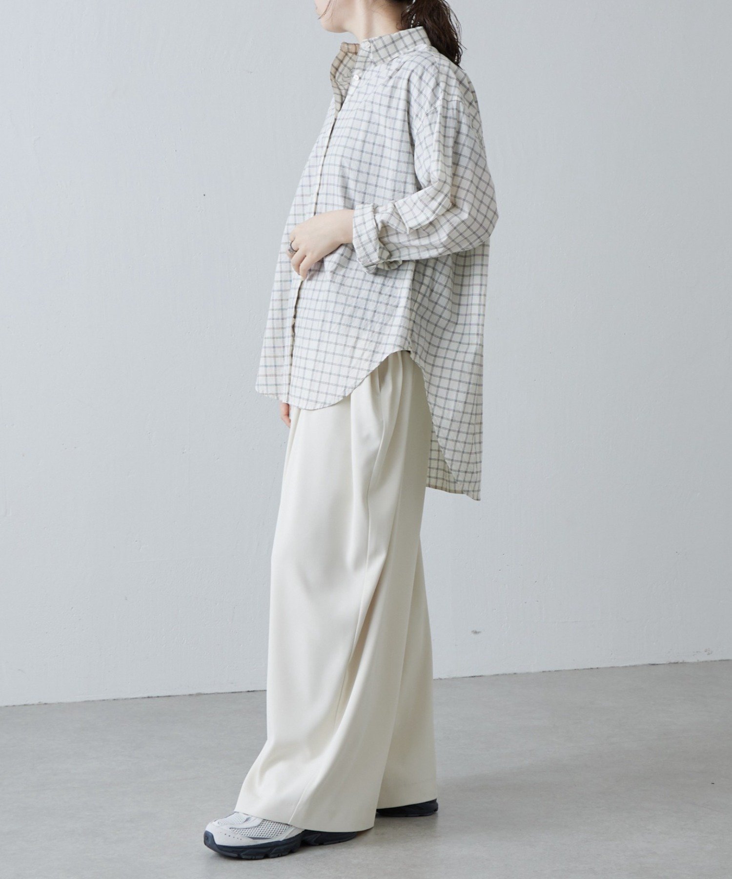 【SALE／10%OFF】BEARDSLEY 《FRIPIER》チェックシャツ ビアズリー トップス シャツ・ブラウス ホワイト【送料無料】