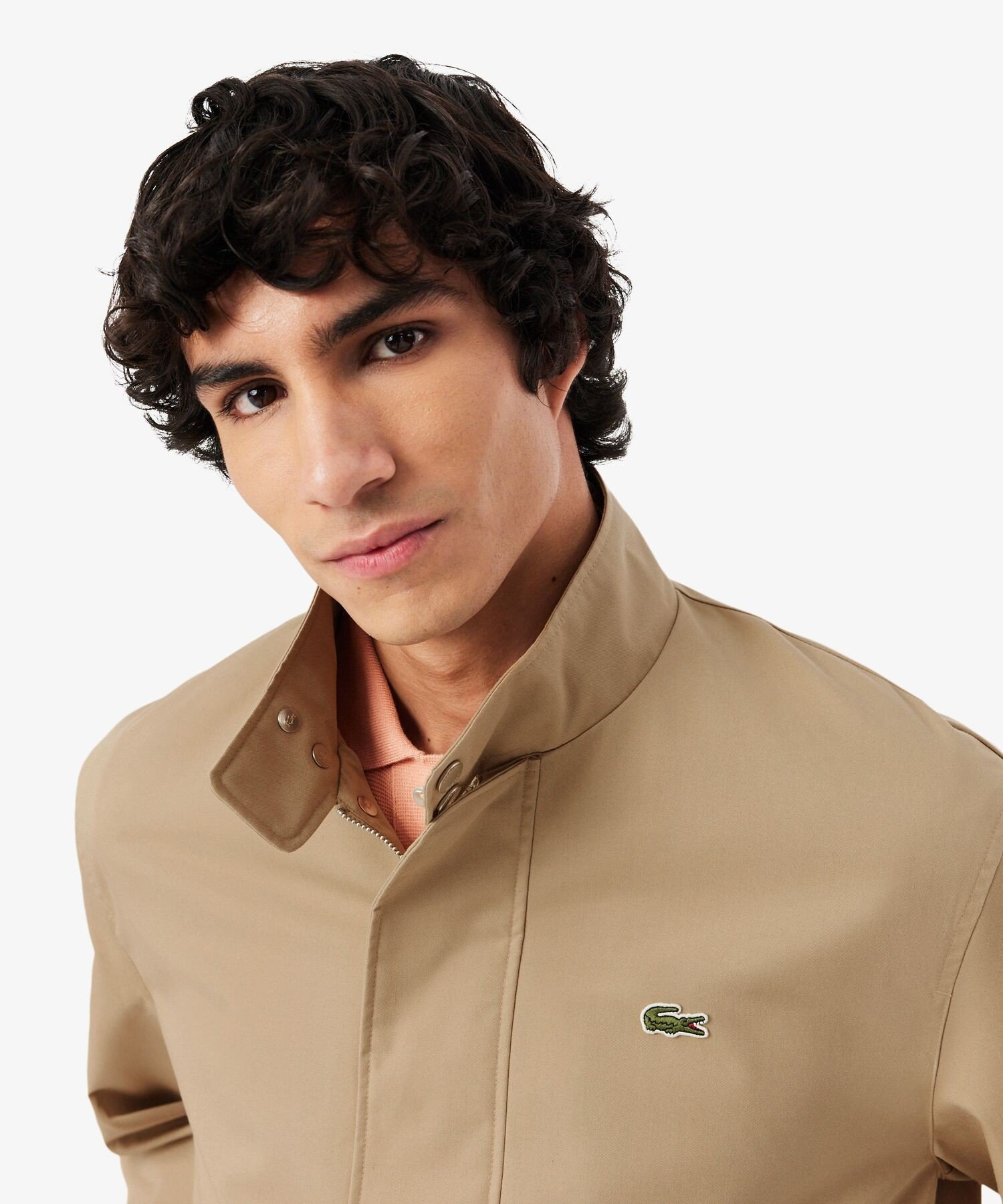 LACOSTE 防風 撥水 ハリントンジャケット ラコステ ジャケット・アウター ブルゾン・ジャンパー ベージュ【送料無料】