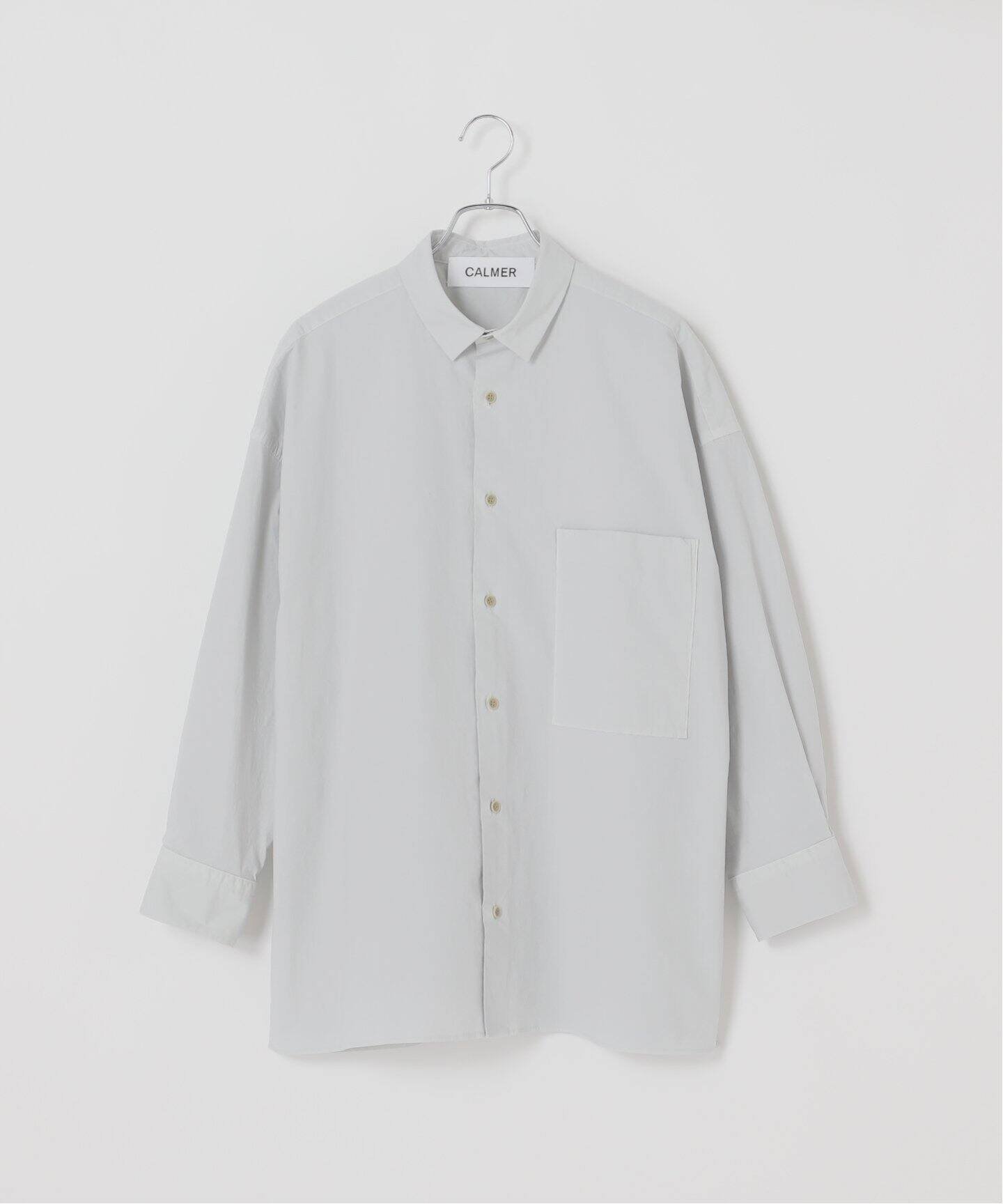 CALMER NATURAL DYE BIG SH / ナチュラルダイビッグシャツ スピックアンドスパン トップス シャツ・ブラウス ブラウン グレー