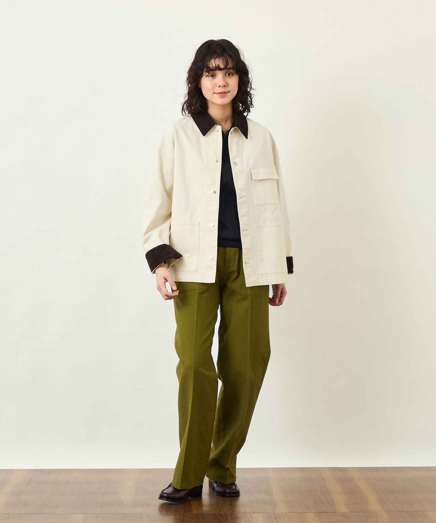 GREY LABEL コットンダックワークジャケット マッキントッシュ フィロソフィー ジャケット・アウター ブルゾン・ジャンパー ネイビー ホワイト
