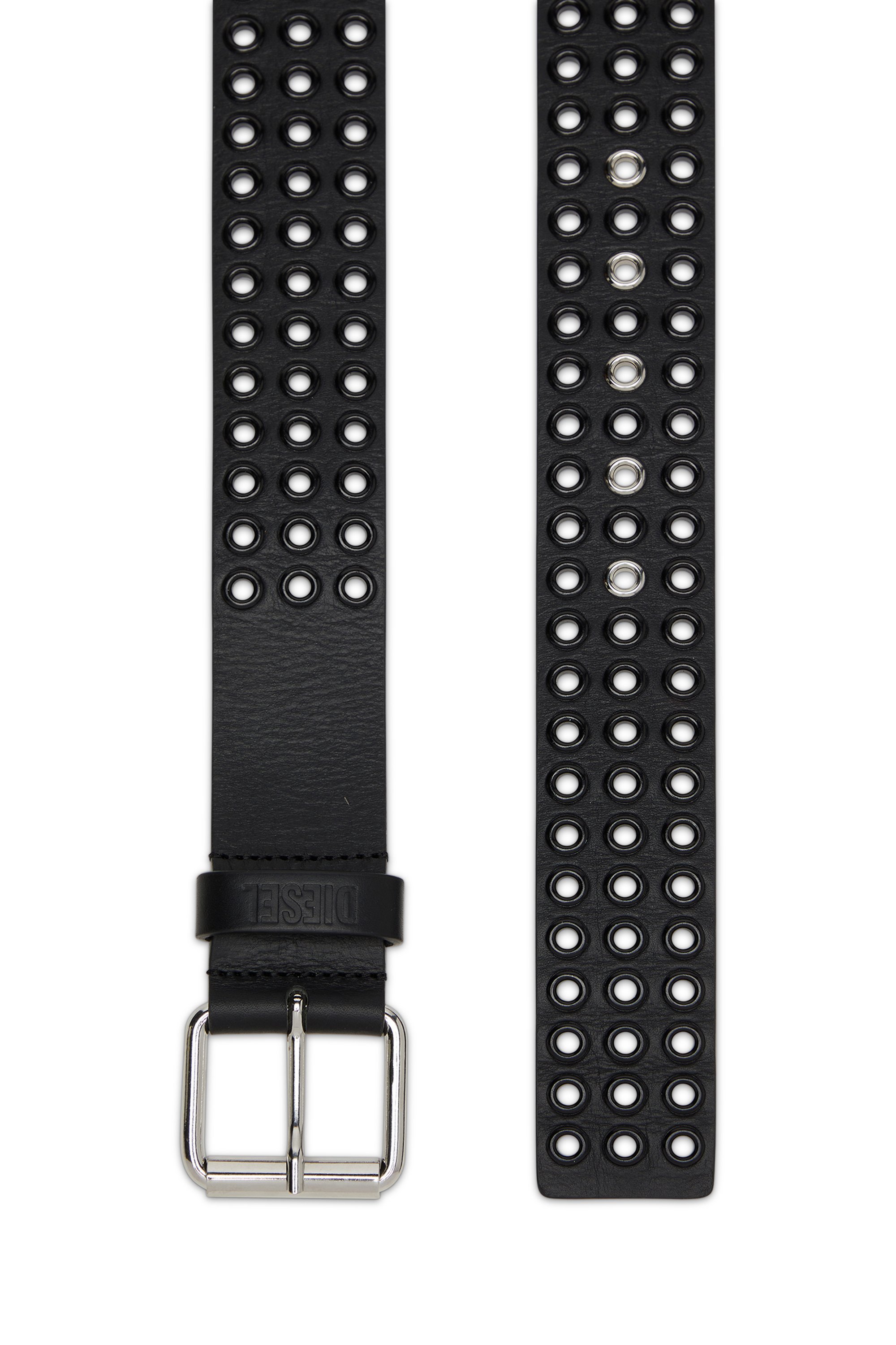 メンズ ベルト B-EYELETS ディーゼル ファッション雑貨 ベルト ブラック