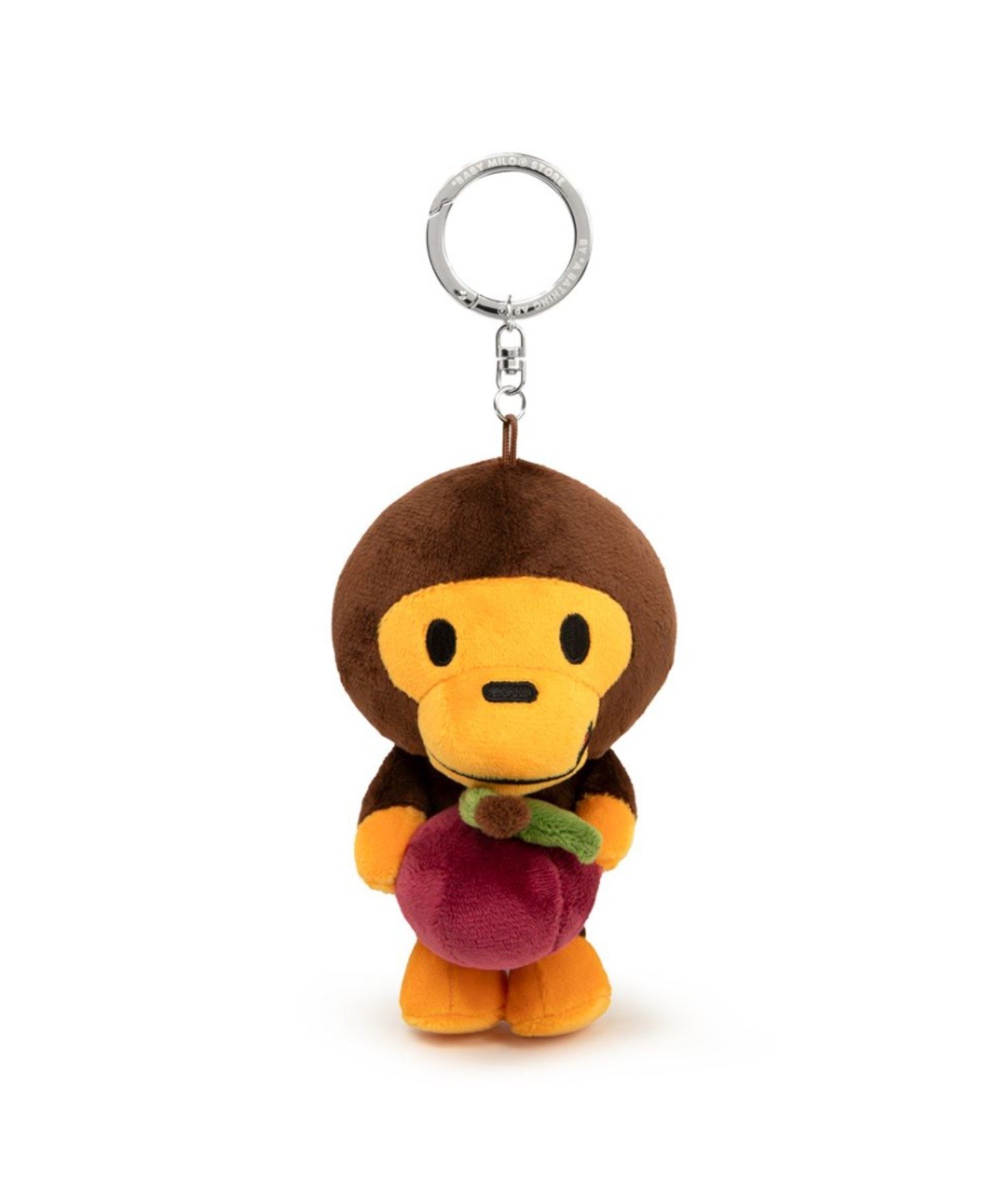 A BATHING APE BABY MILO CHERRY PLUSH DOLL KEYCHAIN ア ベイシング エイプ ファッション雑貨 チャーム・キーチェーン ブラウン【送料無料】