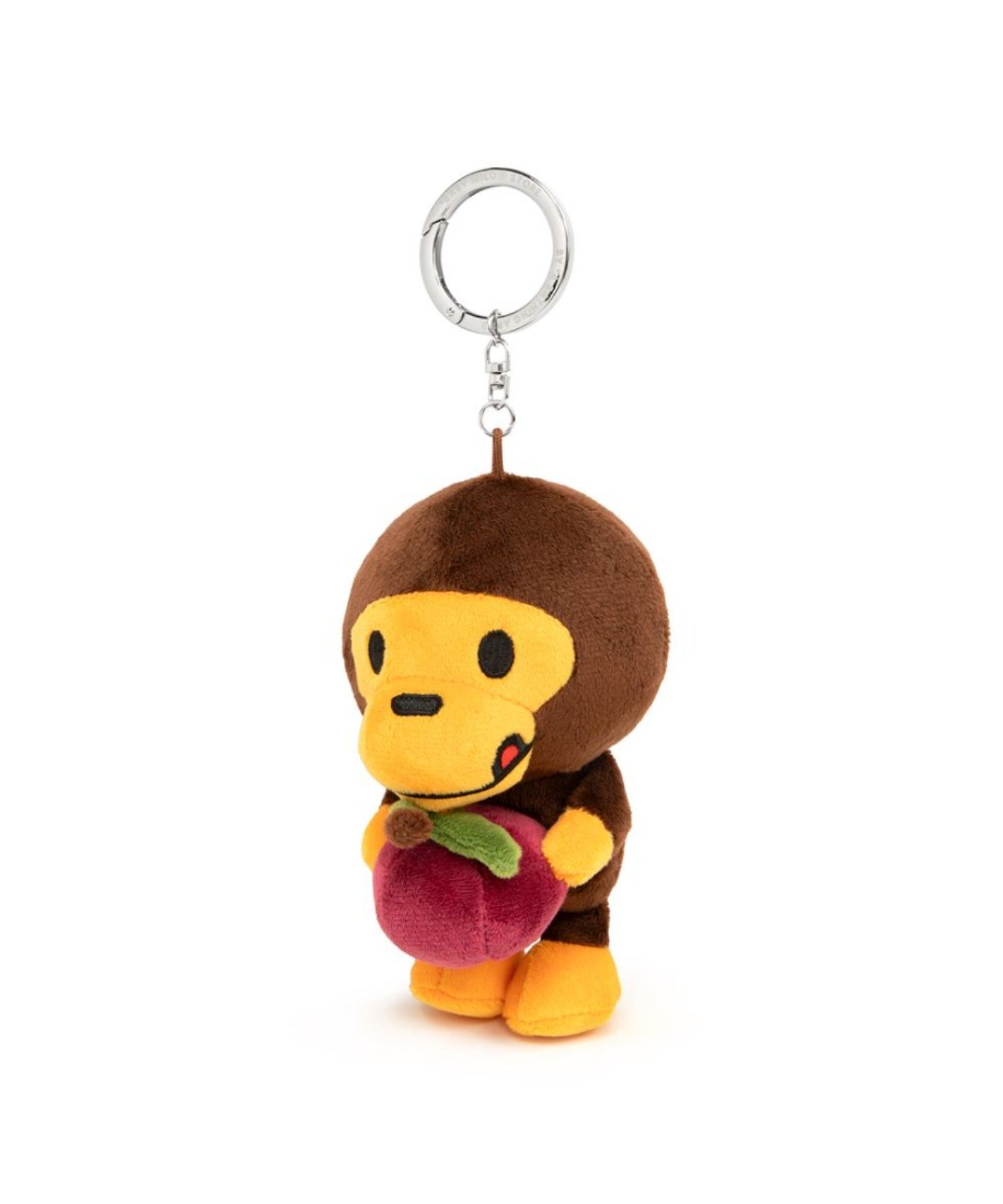 A BATHING APE BABY MILO CHERRY PLUSH DOLL KEYCHAIN ア ベイシング エイプ ファッション雑貨 チャーム・キーチェーン ブラウン【送料無料】