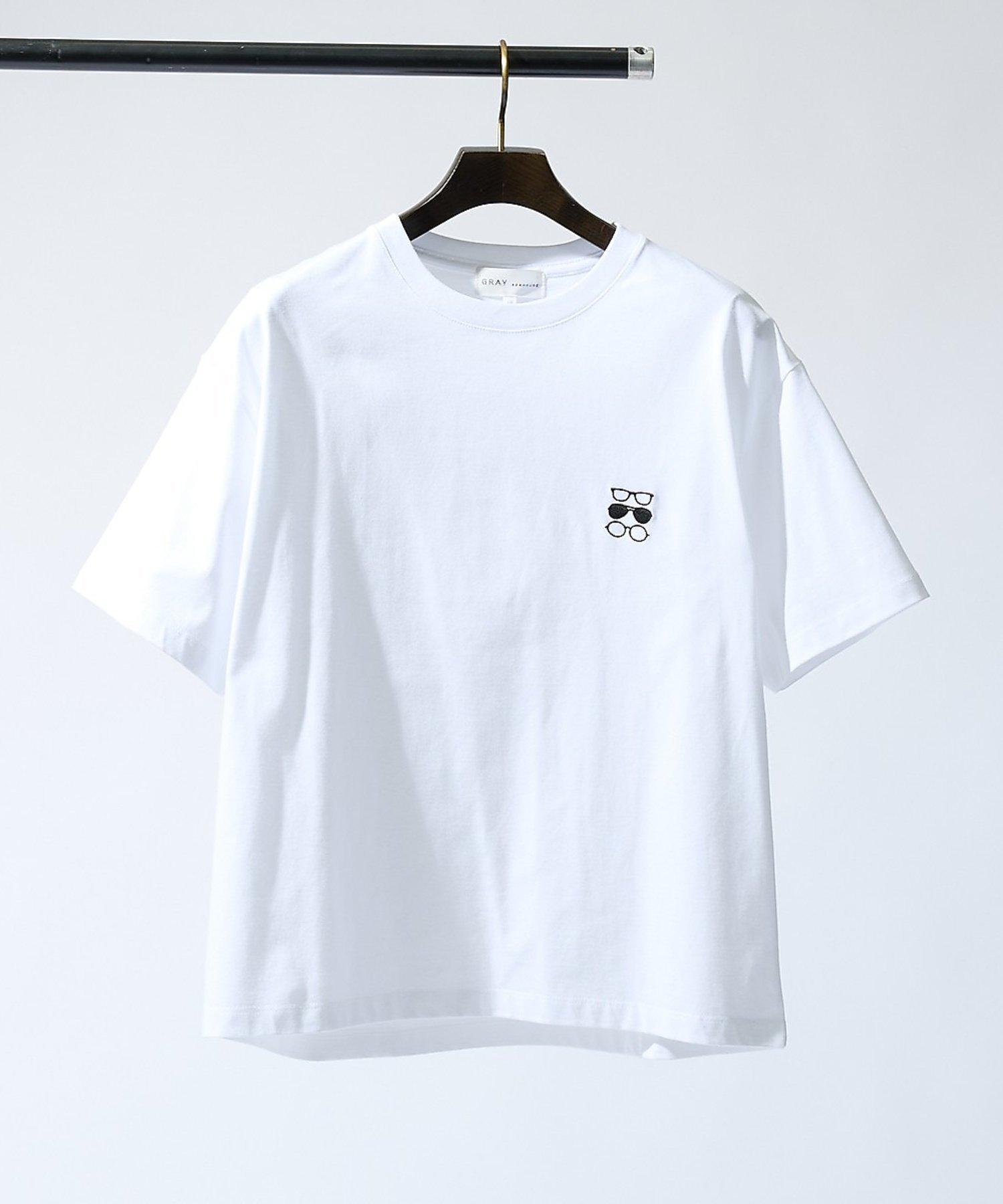 ABAHOUSE LASTWORD 【アイコン刺繍】ボックスシルエット Tシャツ アバハウス トップス カットソー・Tシャツ ブルー グリーン グレー ホワイト【送料無料】