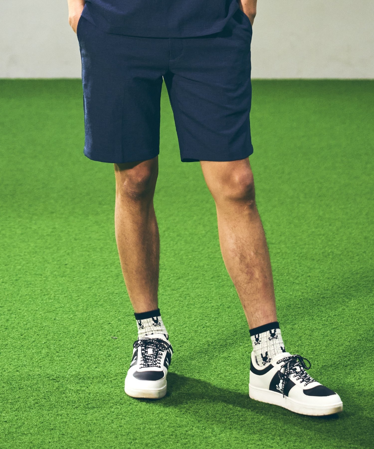 Psycho Bunny [GOLF]EVALET アムンゼンテーパードショートパンツ サイコバニー パンツ その他のパンツ グレー ブルー【送料無料】