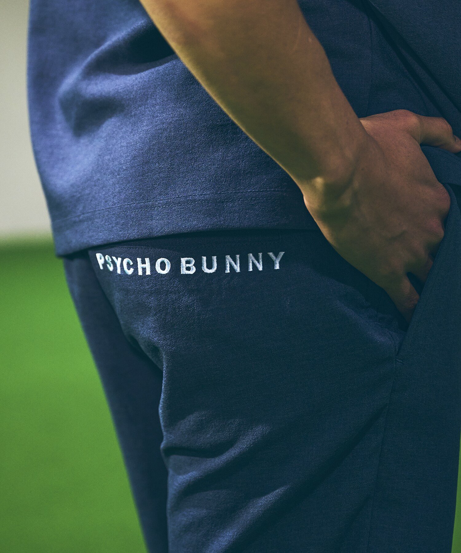 [GOLF]EVALET アムンゼンテーパードショートパンツ サイコバニー パンツ その他のパンツ グレー ブルー