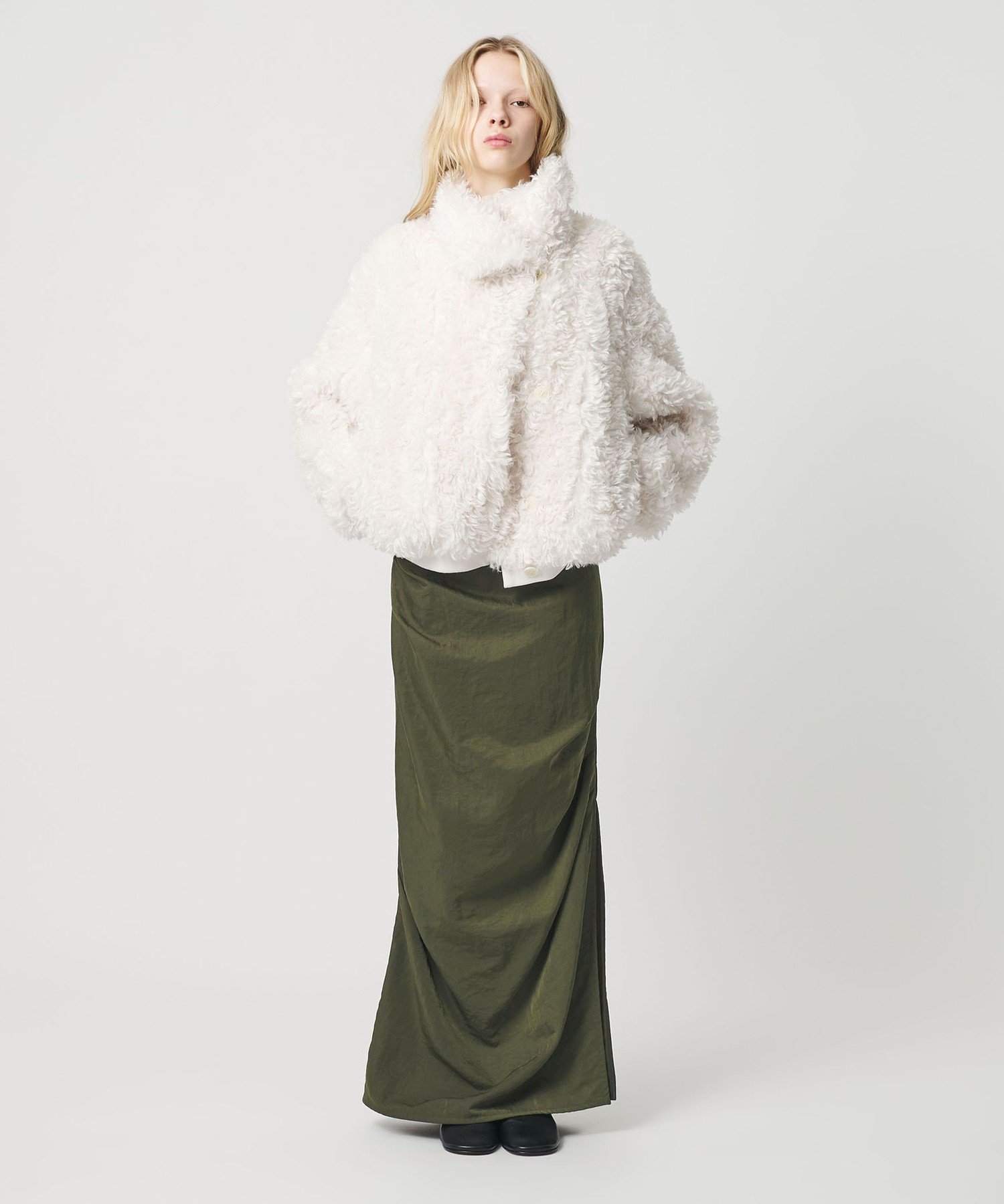 【SALE／60%OFF】ATTISESSION ＜ATTISESSION＞ナイロン ドレープ ロング スカート ユナイテッドアローズ アウトレット スカート ロング・マキシスカート ブラック グリーン【送料無料】