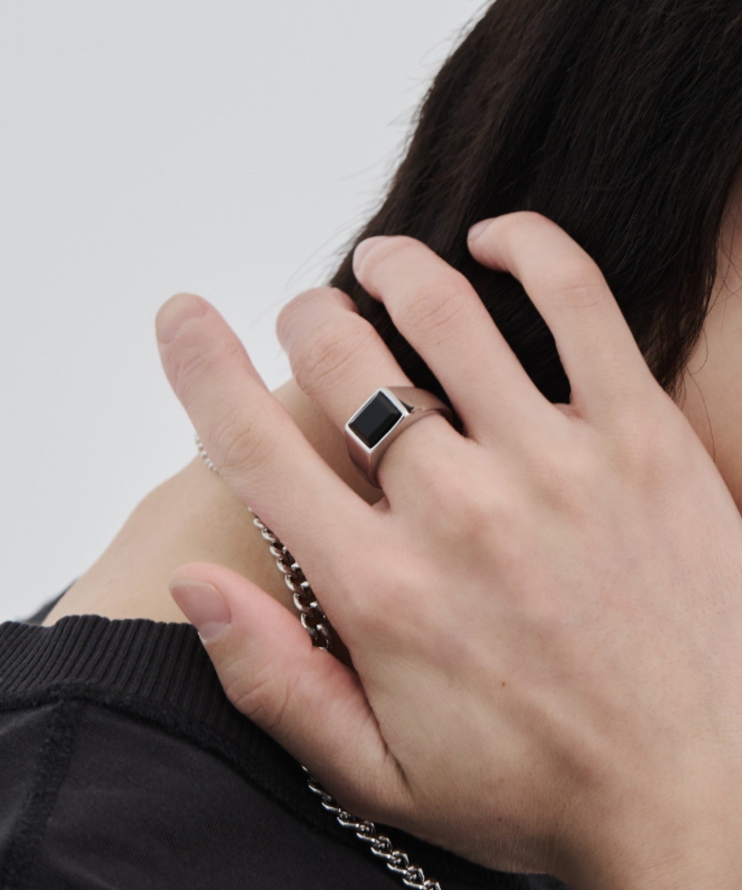 WYZ 【 金属アレルギー対応 】印台リング サージカルステンレス シーテ アクセサリー・腕時計 リング・指輪 シルバー